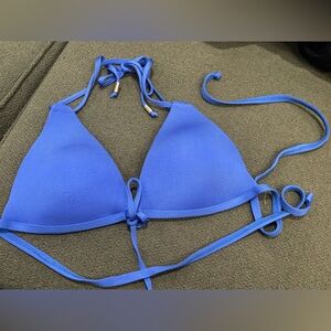 Blue Triangle Bikini Top